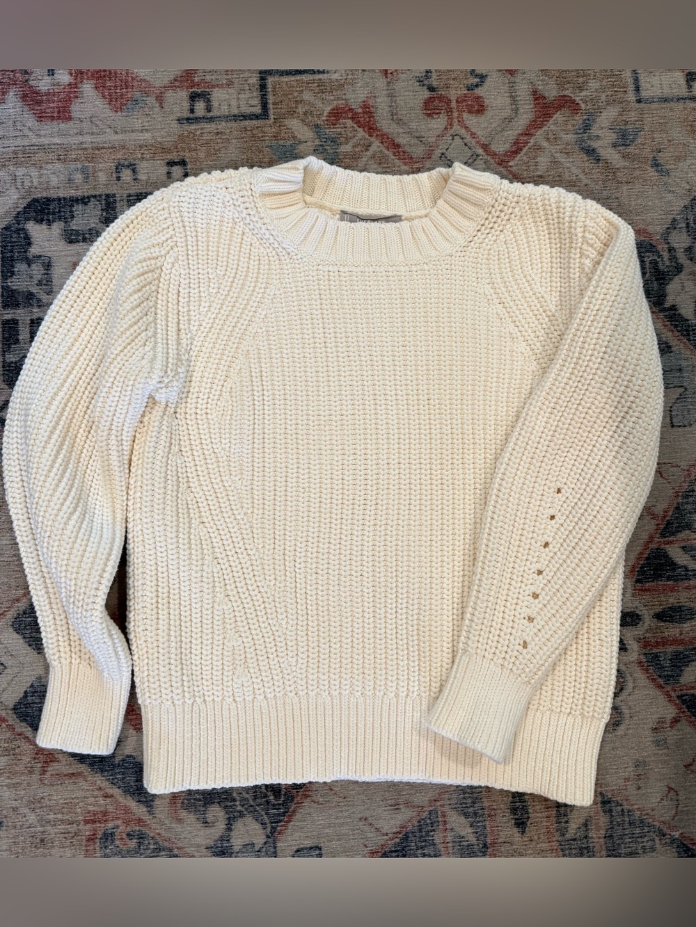 Everlane Cream Cable Knit Sweater